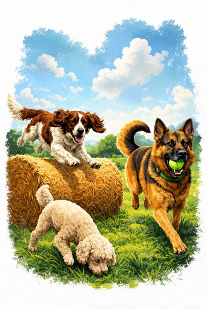 Dog enjoying a Scurry Dog activity